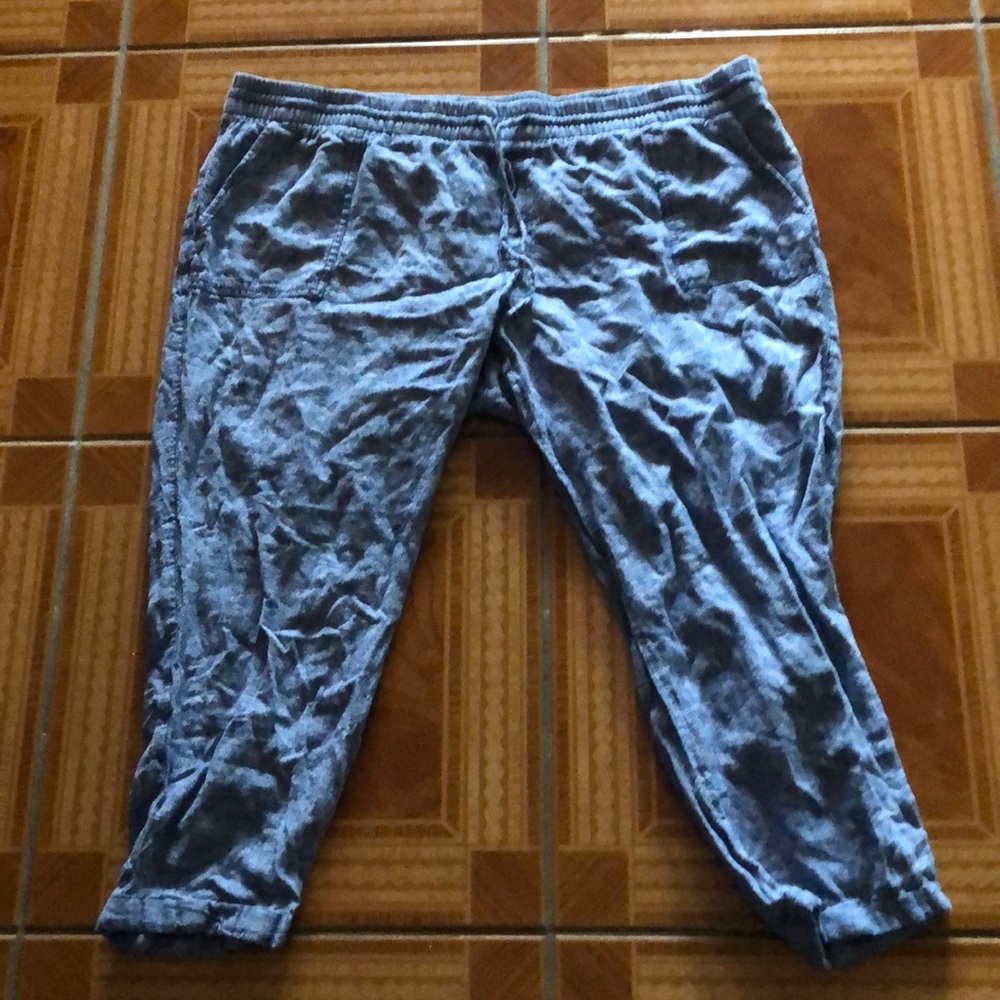 Old navy linen blend draw string pants